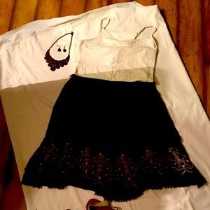 Ann Taylor Loft brown and tan skirt